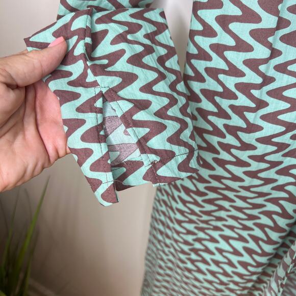 Zara Lissie Shirt Printed‎ Tunic Long Sleeve Blouse Boho Bloggers Favorite Small - Picture 9 of 9